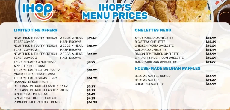 IHOP Menu