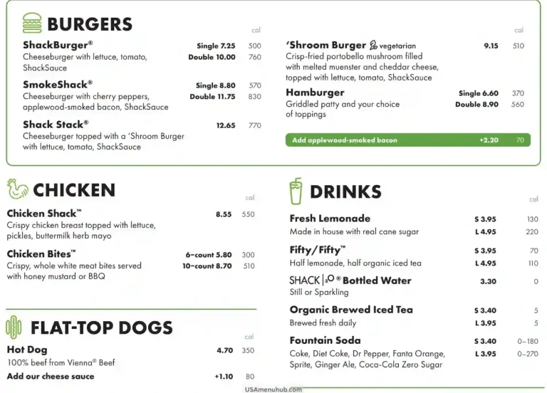 Shake Shack Menu USA
