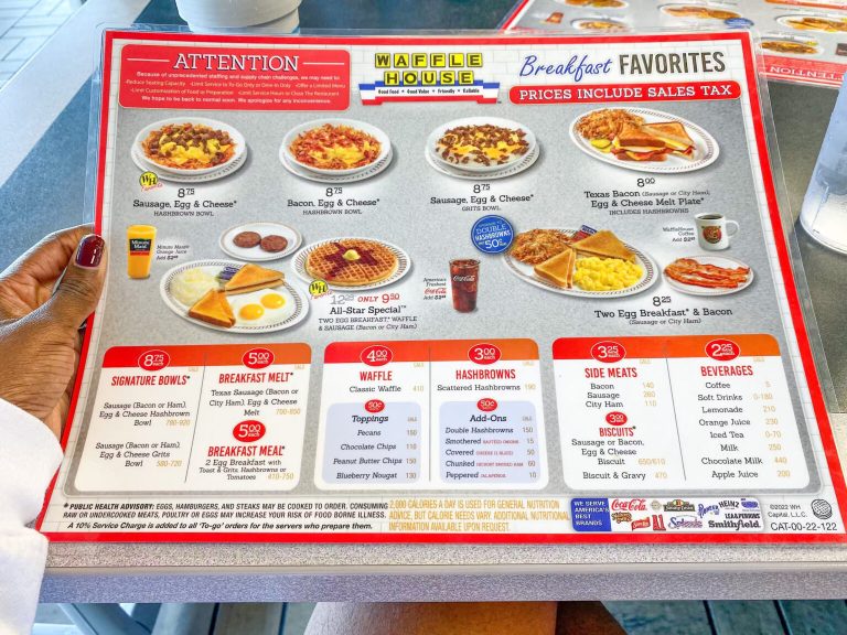 Waffle House Menu USA