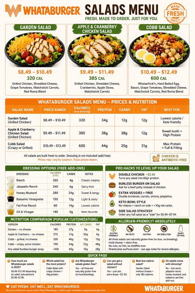 Whataburger Menu USA 