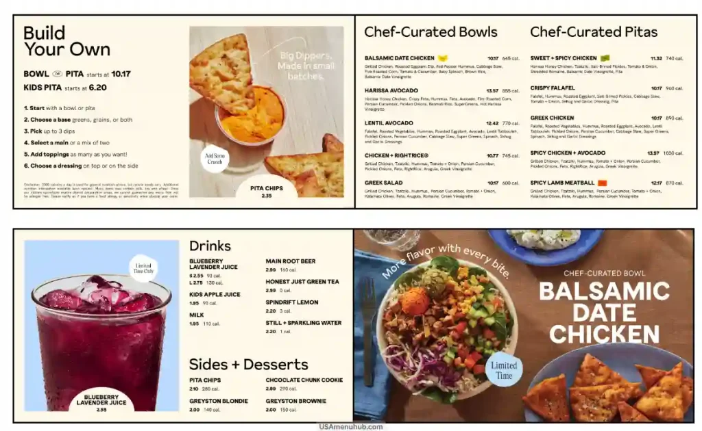 CAVA Menu