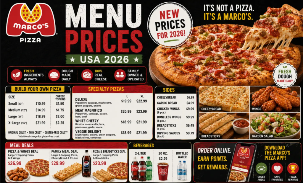 Marco's Pizza Menu