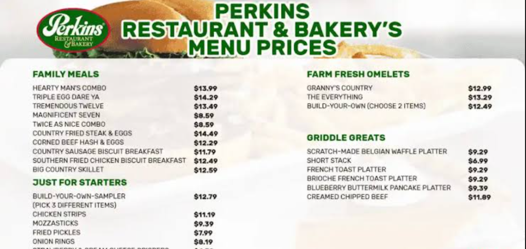 perkins restaurant bakery menu 