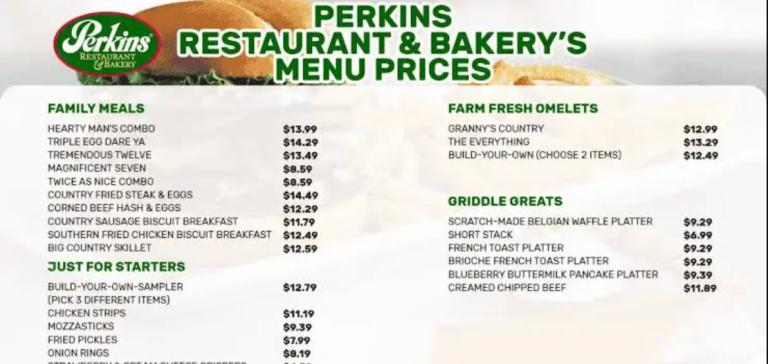 perkins restaurant bakery menu