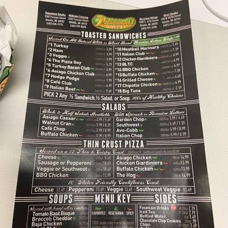 Pickleman's Gourmet Cafe Menu