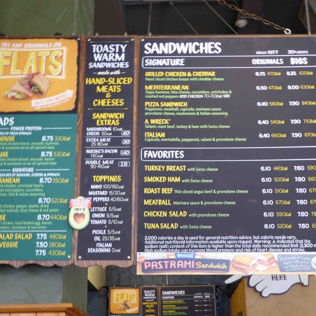Potbelly Menu