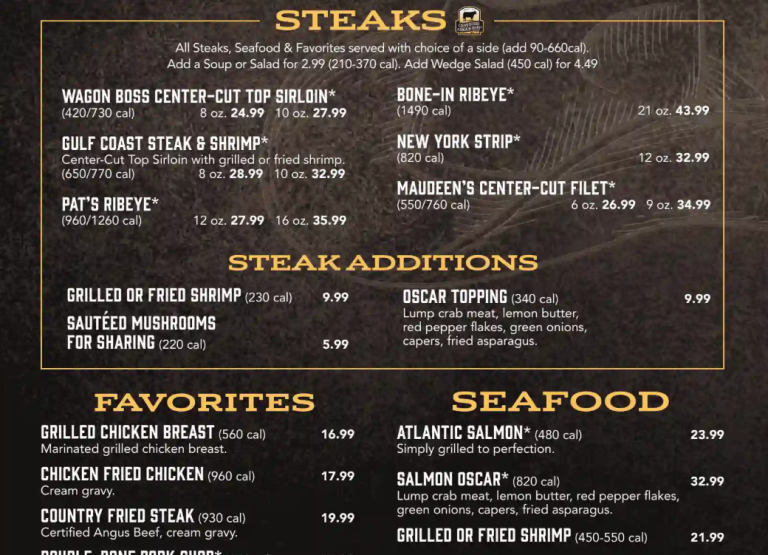 Saltgrass Steak House Menu