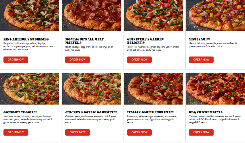 round table menu usa